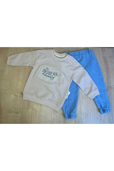 2'Li Bebek Çocuk Kot Pantalonlu 2 İplik Takım