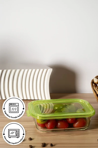 Lucy Cam Hazneli Saklama Kabı 640 ml - Resim 3