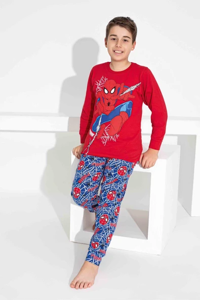 Erkek Çocuk Desenli Uzun Kollu Pijama Takımı - 2