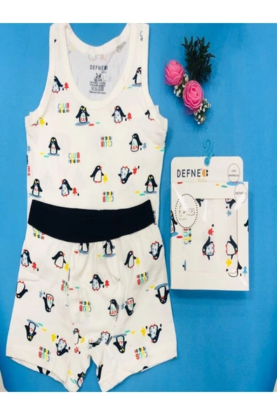 % 95 Pamuklu Unisex Çocuk Atlet Boxer I?Ç Çamaşir Takimi
