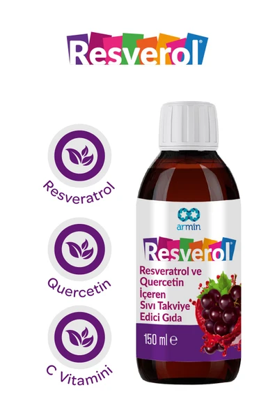 Armin Resveratrol,Quercetin Ve C Vitamini Içeren Sıvı Takviye Edici Gıda 150 ml - 2