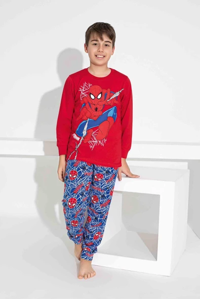 Erkek Çocuk Desenli Uzun Kollu Pijama Takımı