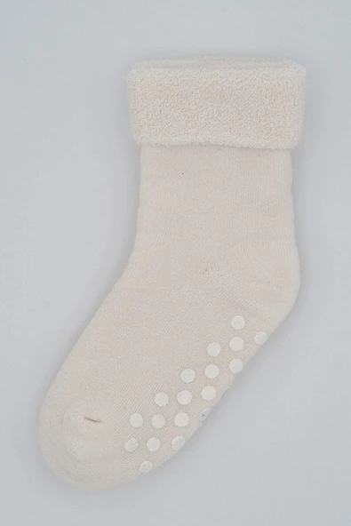 5-6 Yaş 3 Çift Havlu Pamuklu Kaydırmaz Taban  Kışlık Kız Çocuk Ve Bebek Soket Çorap - Resim 3