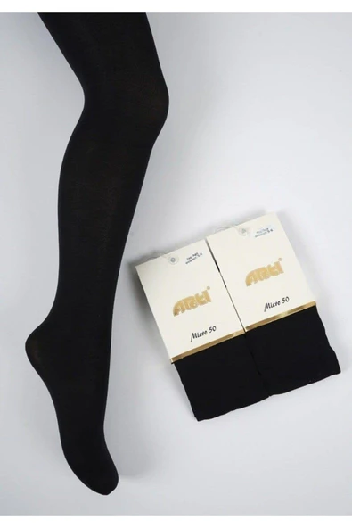 3 Adet Kız Çocuk Düz 50 Den Siyah Beyaz Krem Yazlık Külotlu Çorap ürün görseli 1