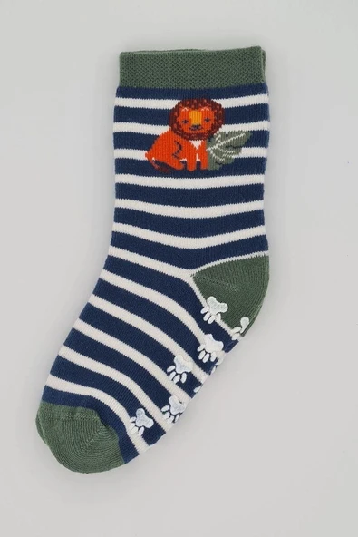 3 Çift Havlu Pamuklu Kaydırmaz Taban  Kışlık Erkek Çocuk Ve Bebek Soket Çorap - Resim 2