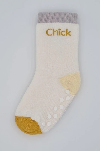 3 Çift Havlu Pamuklu Kaydırmaz Taban  Kışlık Kız Çocuk Ve Bebek Soket Çorap - Resim 4