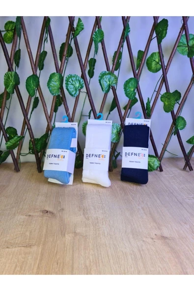 3 Adet Pamuklu Unısex Çocuk Ve Bebek Külotlu Çorap ürün görseli 1