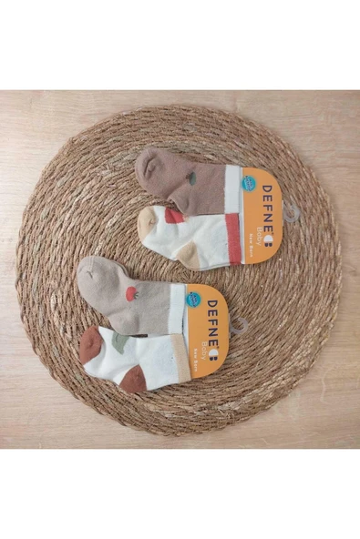 4 Çift Antıbacterial Pamuklu New Born Yenidoğan Unısex Bebek Çorap ürün görseli 1