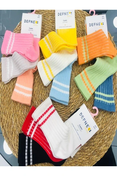 12-18 Aylık 12'Li Kız Bebek Çocuk Pamuklu Çorap ürün görseli 1