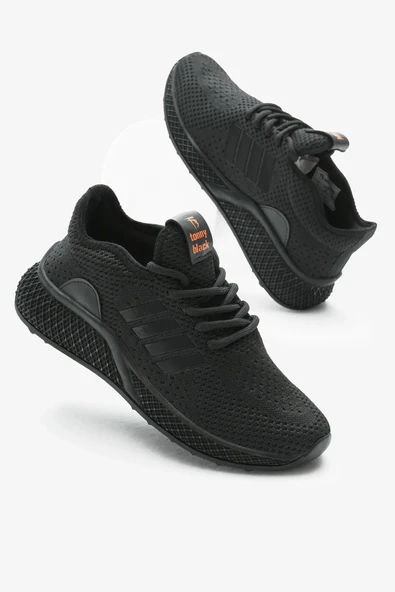 Unisex Ortopedik Spor Ayakkabı Şeritli Bağcıklı Hava Alan Ultra Rahat Hafif Taban Sneaker T-135 - 5