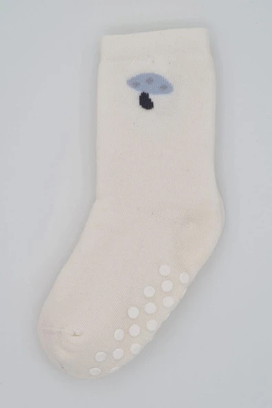 3 Çift Havlu Pamuklu Kaydırmaz Taban  Kışlık Kız Çocuk Ve Bebek Soket Çorap - Resim 4