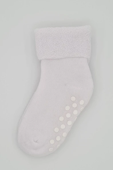 3-4 Yaş 3 Çift Havlu Pamuklu Kaydırmaz Taban Kışlık Erkek Çocuk Ve Bebek Soket Çorap - Resim 4
