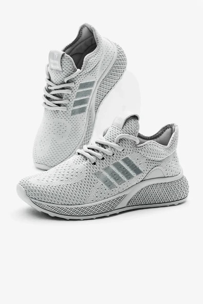Unisex Ortopedik Spor Ayakkabı Şeritli Bağcıklı Hava Alan Ultra Rahat Hafif Taban Sneaker T-135 - 6