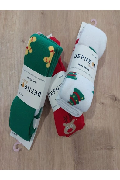 Kıpırık Baby 3 Çift Havlu Pamuklu Kışlık Kız Çocuk Ve Bebek Külotlu Çorap - 3