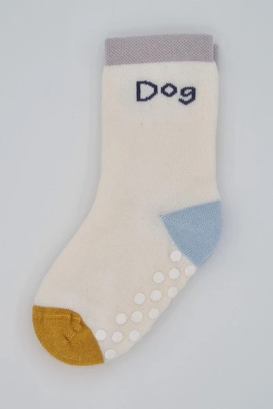 3 Çift Havlu Pamuklu Kaydırmaz Taban  Kışlık Kız Çocuk Ve Bebek Soket Çorap - Resim 2