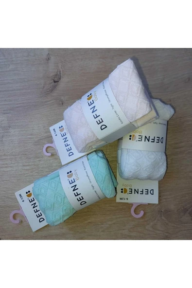 3 Adet Pamuklu Unısex Çocuk Ve Bebek Külotlu Çorap - Resim 2