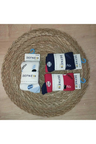 Kopya - 3 Adet Pamuklu Erkek Çocuk Ve Bebek Külotlu Çorap - Resim 2