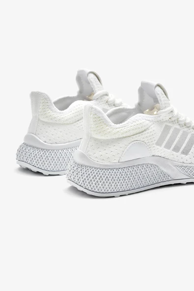 Unisex Ortopedik Spor Ayakkabı Şeritli Bağcıklı Hava Alan Ultra Rahat Hafif Taban Sneaker T-135 - 4