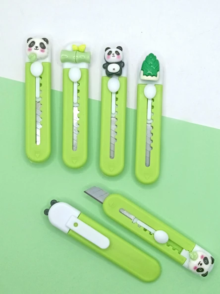 Mini Şekilli Falçata Maket Bıçağı - Sevimli Panda - 5