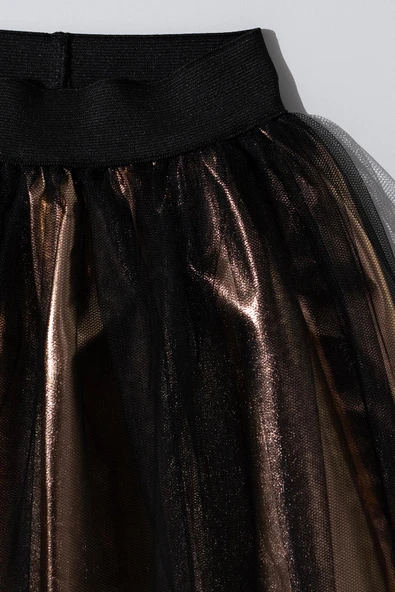 Kız Çocuk Siyah Ayıcık Desenli  Tütü Etekli Takım - Resim 3