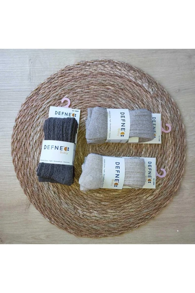 3 Adet Pamuklu Çocuk Ve Bebek Külotlu Çorap - Resim 2