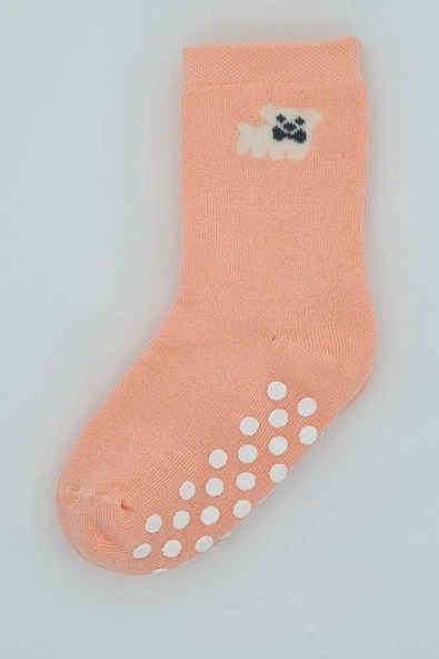 3 Çift Havlu Pamuklu Kaydırmaz Taban  Kışlık Kız Çocuk Ve Bebek Soket Çorap - Resim 2