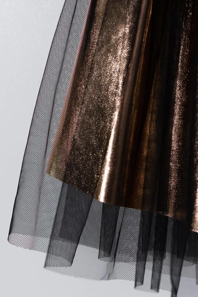 Kız Çocuk Siyah Ayıcık Desenli  Tütü Etekli Takım - Resim 4