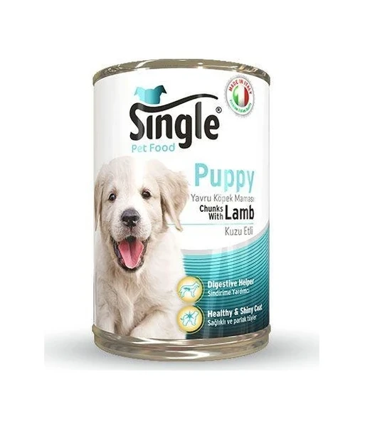Single Puppy Kuzu Etli Yavru Köpek Konservesi 415 gr
