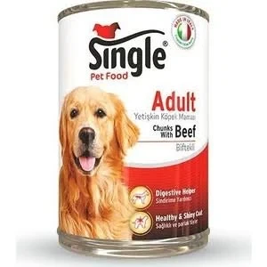 Single Adult Biftekli Yetişkin Köpek Konservesi 415 gr