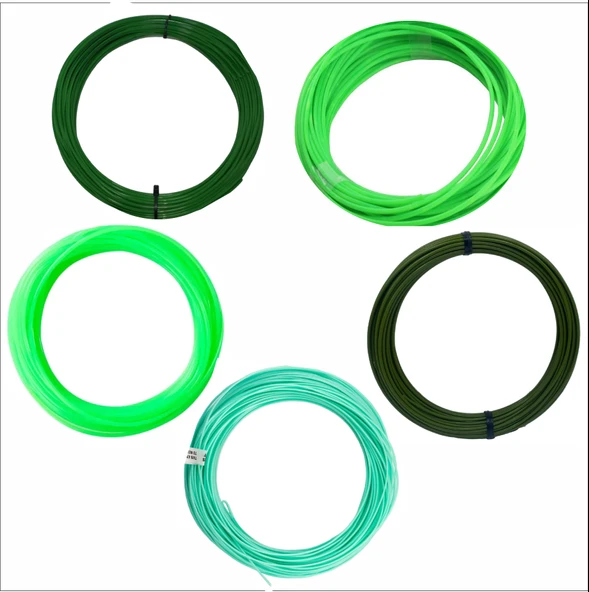 3D Kalem için Yeşil Cıvıltısı (Yeşil,Açık Yeşil,Neon Yeşil,Haki Yeşil,Su Yeşili) PLA Filament Seti