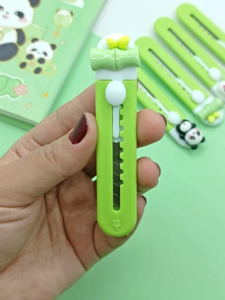 Mini Şekilli Falçata Maket Bıçağı - Sevimli Bambu - 2