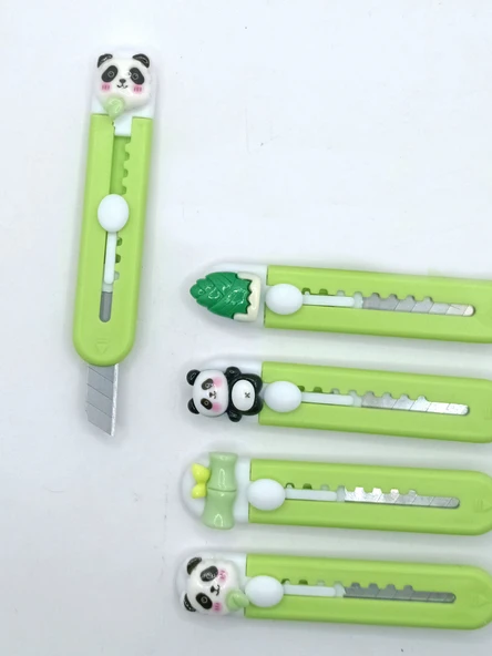 Mini Şekilli Falçata Maket Bıçağı - Sevimli Bambu - 4