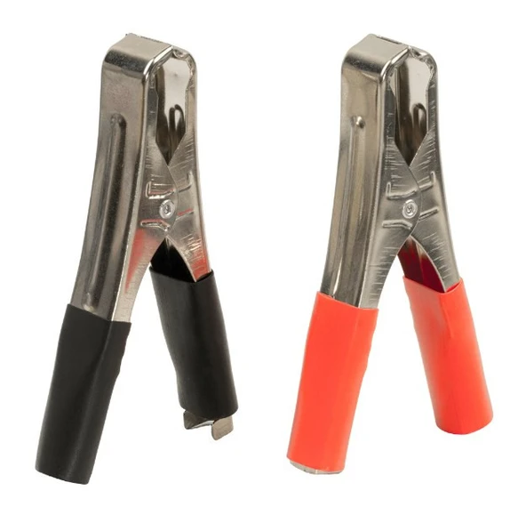 Büyük Siyah-Kırmızı 100 Mm Krokodil Akü Maşası 4 Adet ürün görseli