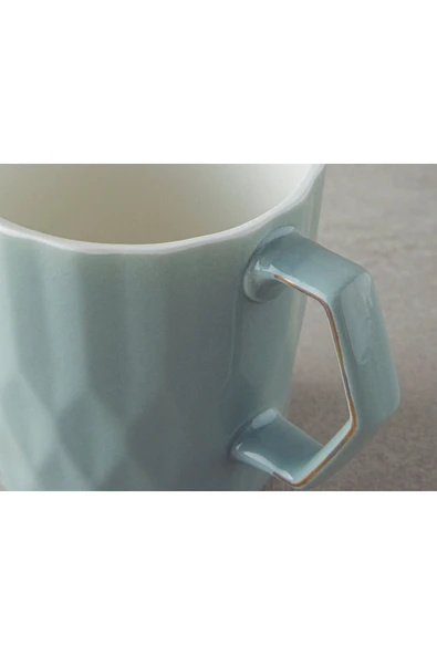 Hestia New Bone China Kupa 350 Ml Yeşil - Resim 3