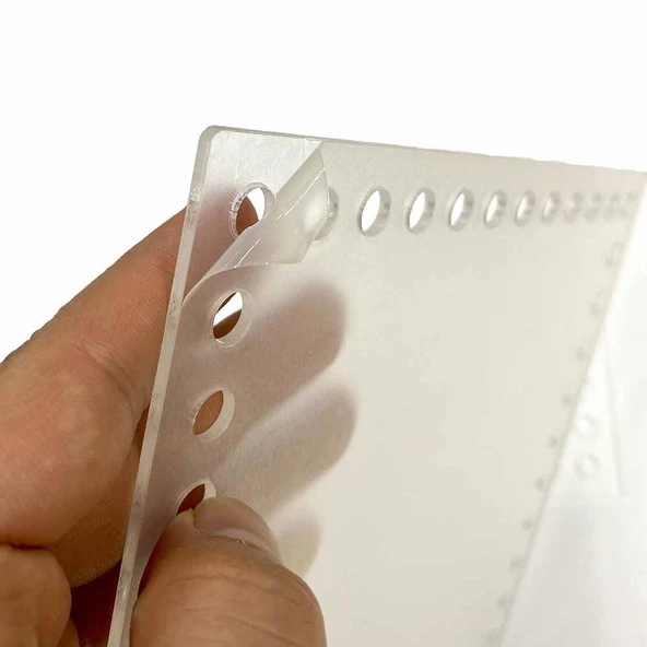 Şeffaf Çanta Plakası ( 2 Adet ) Dikdörtgen 20x20 Cm