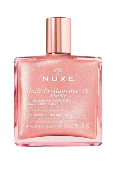 Nuxe Huile Prodigieuse OR Pembe Parıltılı Çiçeksi Çok Amaçlı Kuru Yağ 50 ml ürün görseli