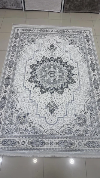 Safyün Halı Kadife KF500 Gri Mavi - Resim 3