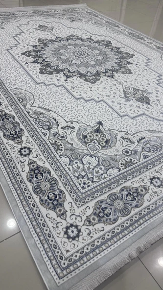 Safyün Halı Kadife KF500 Gri Mavi - Resim 2