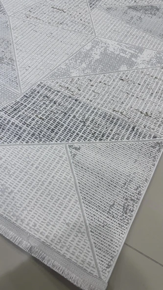 Safyün Halı Kadife KF437 Gri - Resim 2