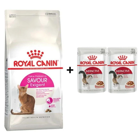 Royal Canin Savour Exigent  Kuru Kedi Maması 2 Kg + 2 Adet Yaş Mama Hediye