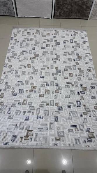 Safyün Halı Kadife KF462 Gri Mavi - Resim 2