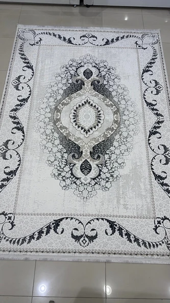 Safyün Halı Kadife KF514 Gri - 4