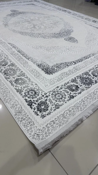 Safyün Halı Kadife KF504 Gri - Resim 2