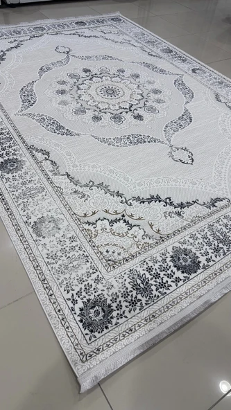 Safyün Halı Kadife KF501 Gri - Resim 4