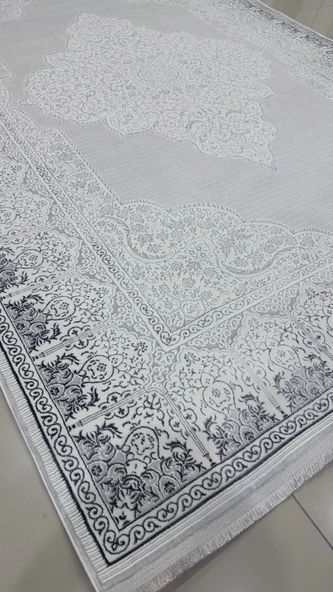 Safyün Halı Kadife KF505 Gri - Resim 4