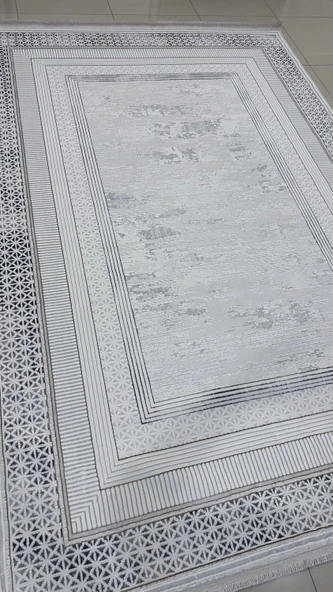 Safyün Halı Kadife KF463 Gri - Resim 4