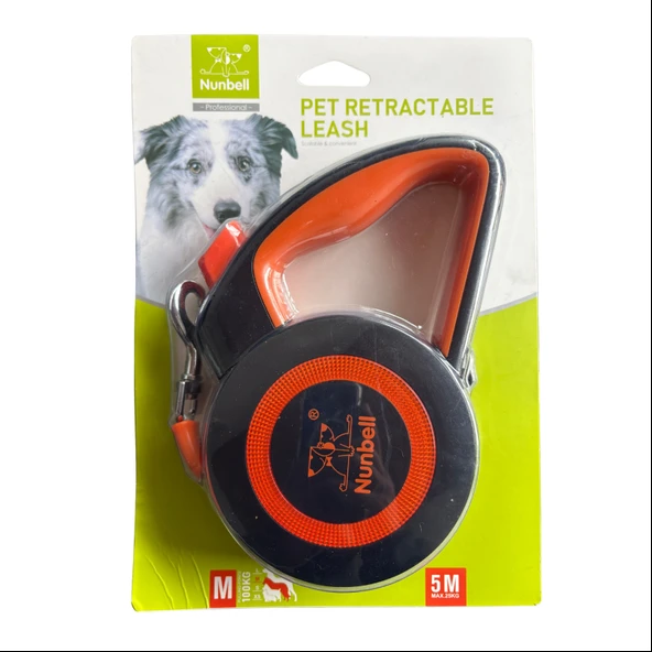 Nunbell Otomatik Köpek Gezdirme Tasması M Beden 5 Metre
