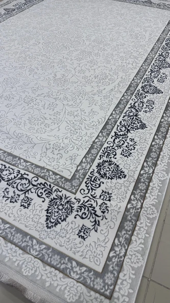 Safyün Halı Kadife KF512 Gri - Resim 4