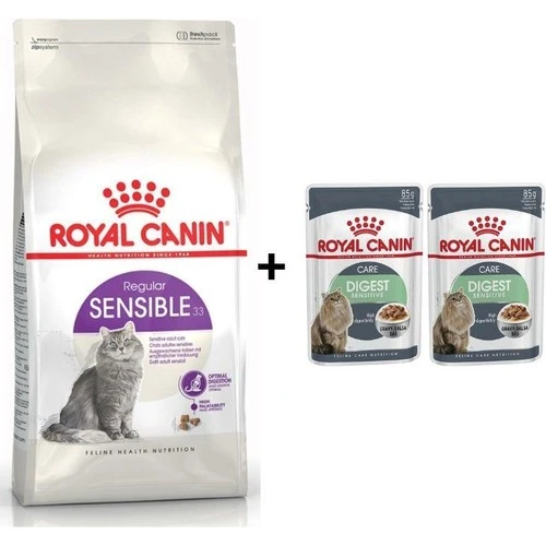 Royal Canin Sensible 33 Kuru Kedi Maması 2 kg + 2 Adet Yaş Mama Hediye