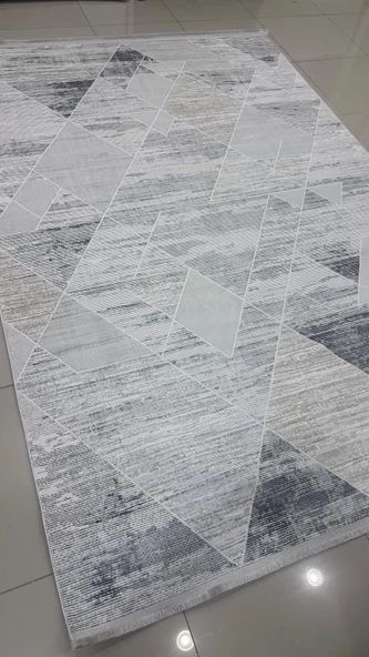 Safyün Halı Kadife KF446 Gri - Resim 3